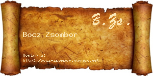 Bocz Zsombor névjegykártya